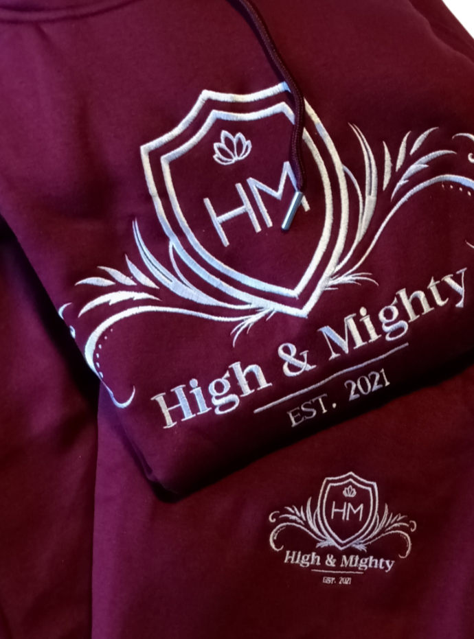 Maroon/White