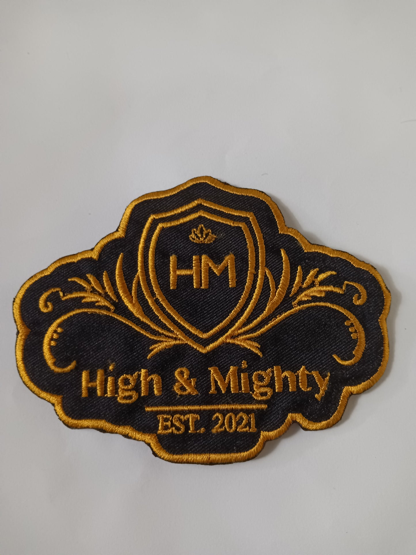 HNM Gold/ Black Solid Patch