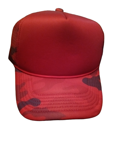 Red / Red Camouflage Trucker Hats