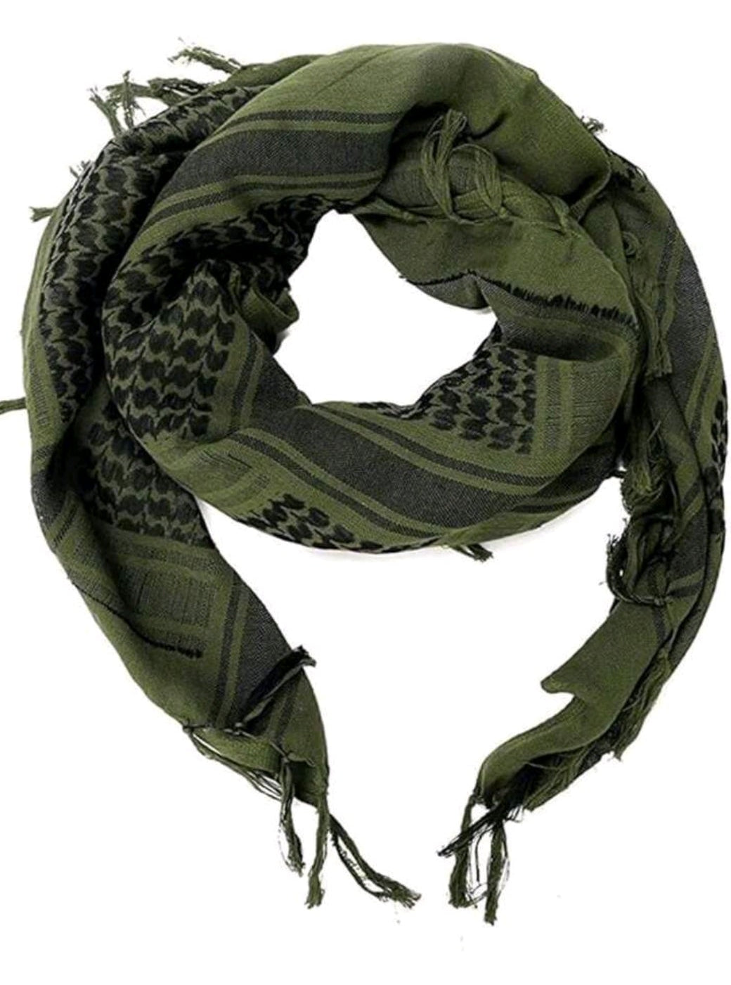 1 PC Green/Black Dessert Style Autumn/Winter Tassel Headscarf (universal) soft,warm