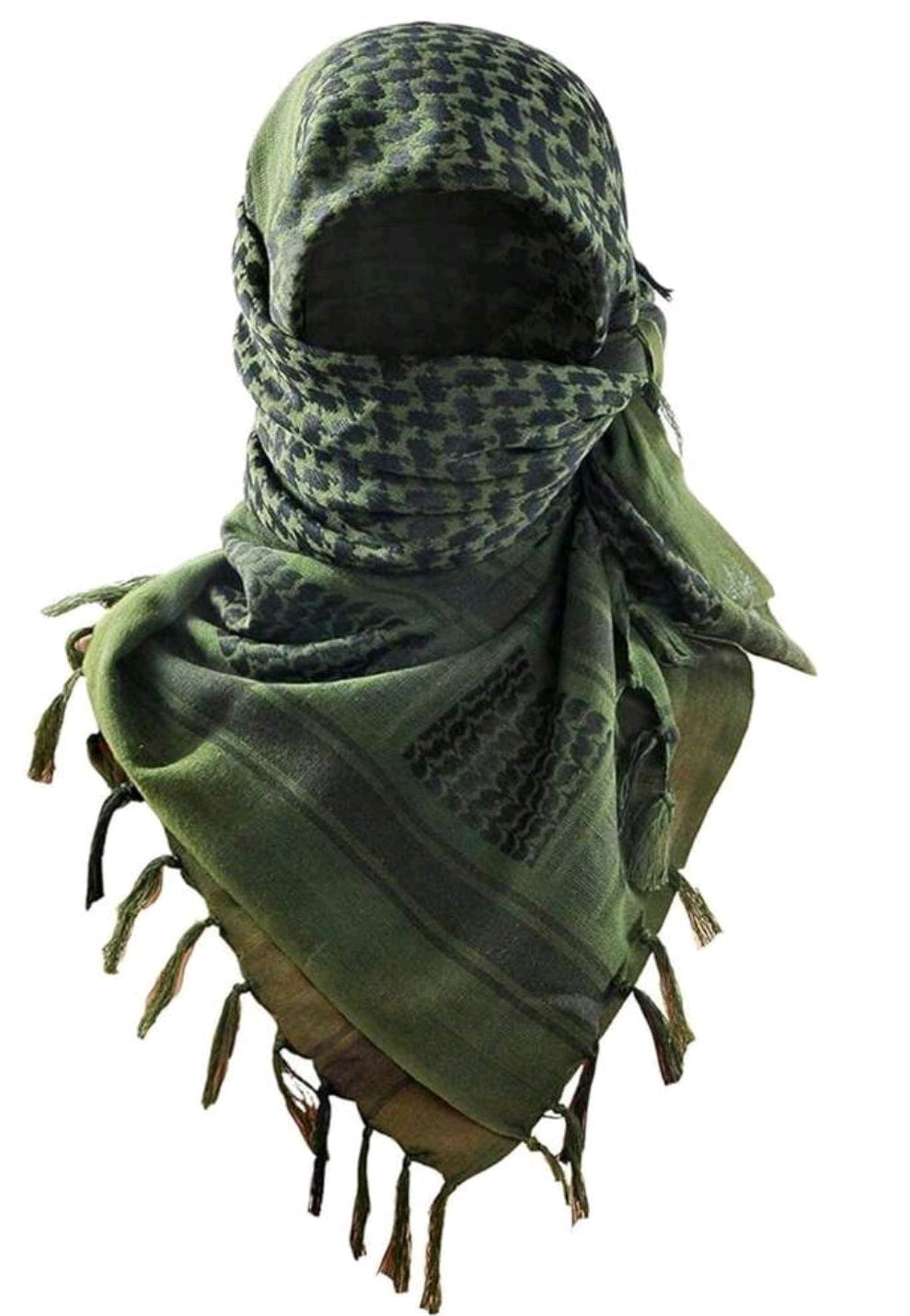 1 PC Green/Black Dessert Style Autumn/Winter Tassel Headscarf (universal) soft,warm
